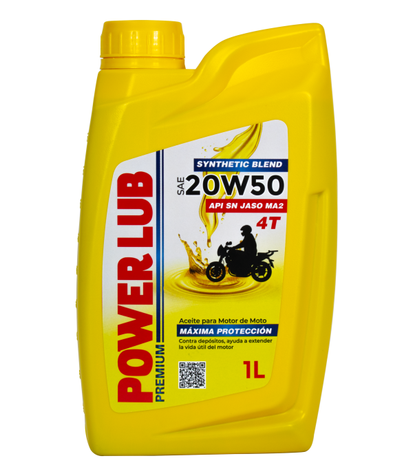 ACEITE 4T 20W50 SN JASO MA2 SYNTETIC BLEND POWER LUB